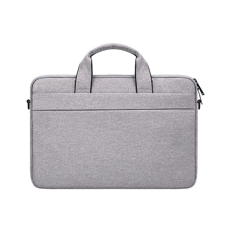 NNEDSZ Portable 14.1 Laptop Tablet Bag With Dual Pockets And Soft Handle - Grey