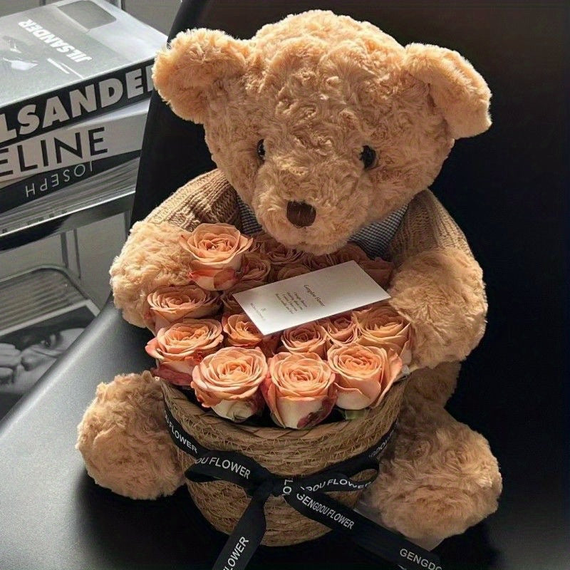 NNETM Teddy Bear Plush Doll with Birthday Hat