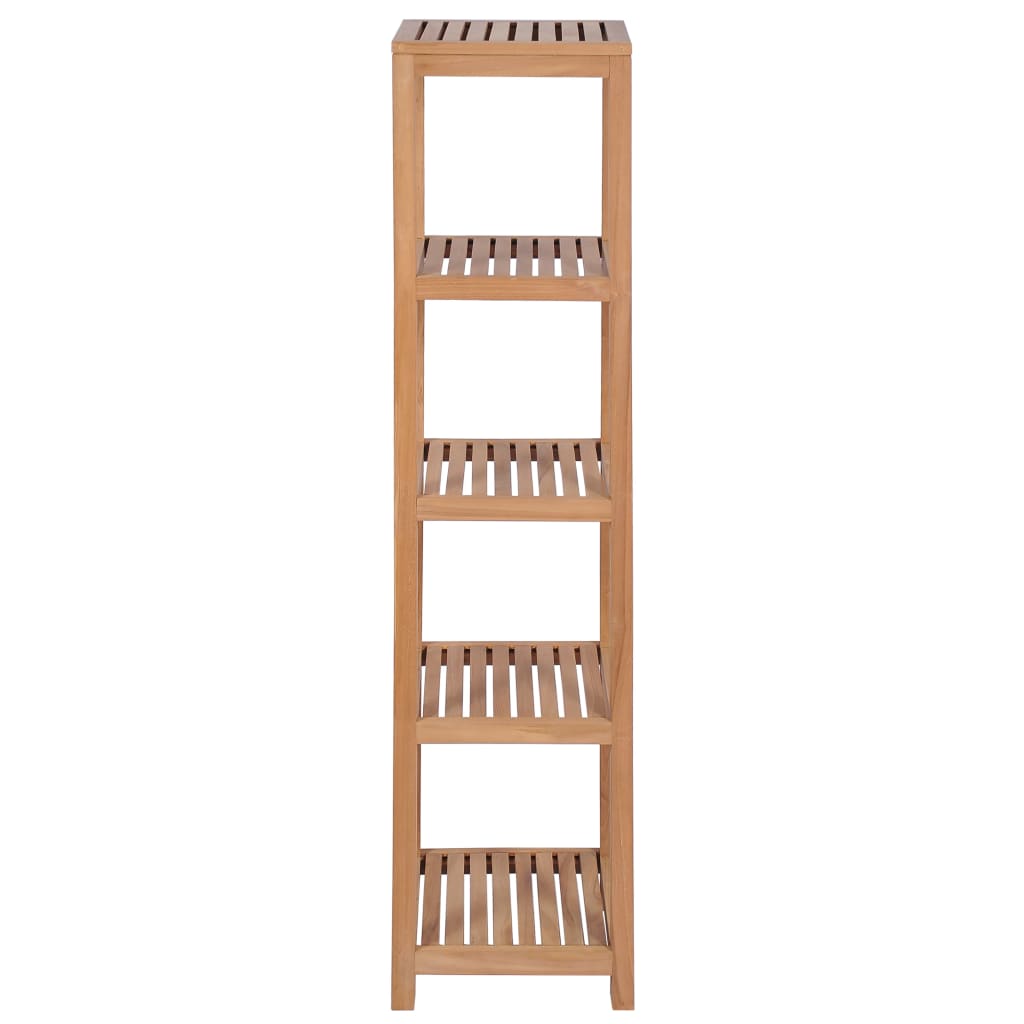 NNEVL 4-Tier Bathroom Storage Rack Solid Teak 42x42x165 cm