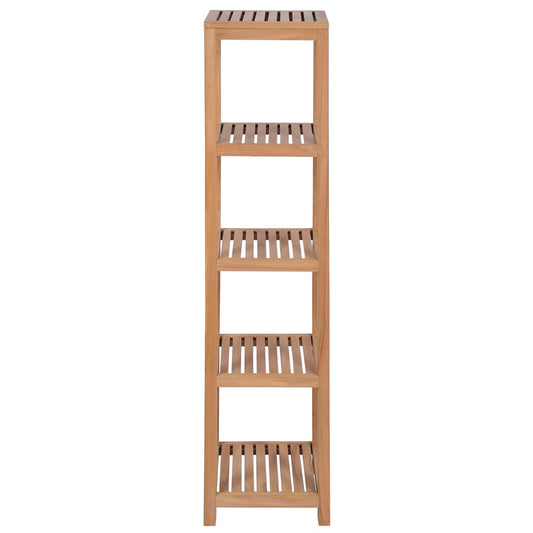 NNEVL 4-Tier Bathroom Storage Rack Solid Teak 42x42x165 cm