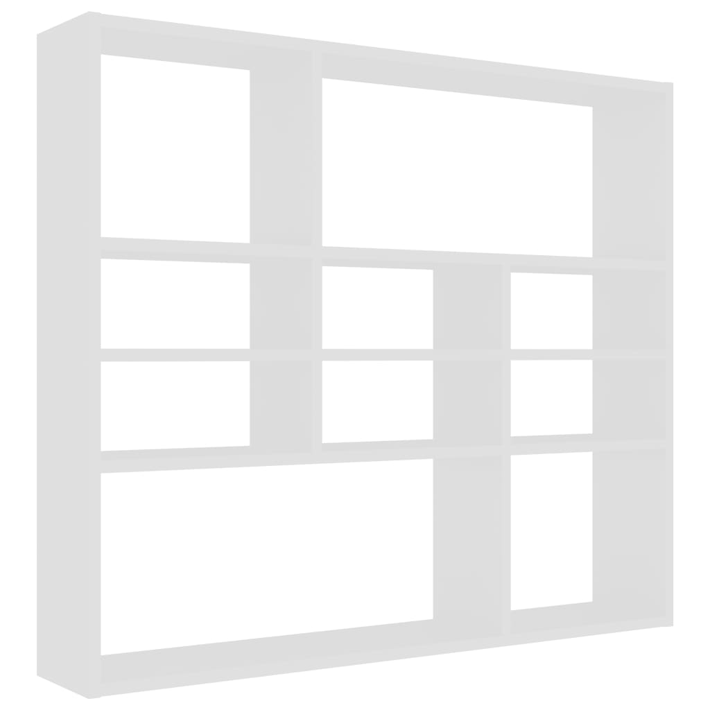 NNEVL Wall Shelf White 90x16x78 cm Chipboard