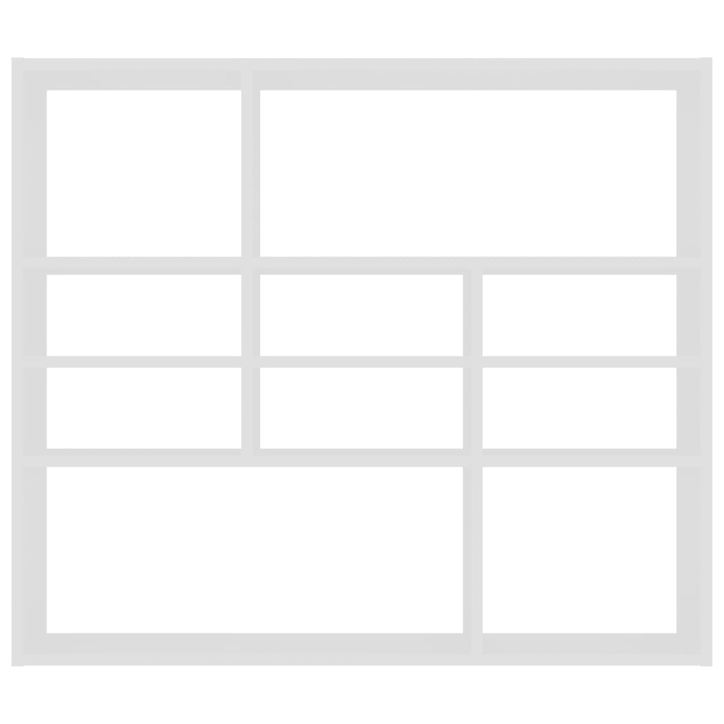 NNEVL Wall Shelf White 90x16x78 cm Chipboard
