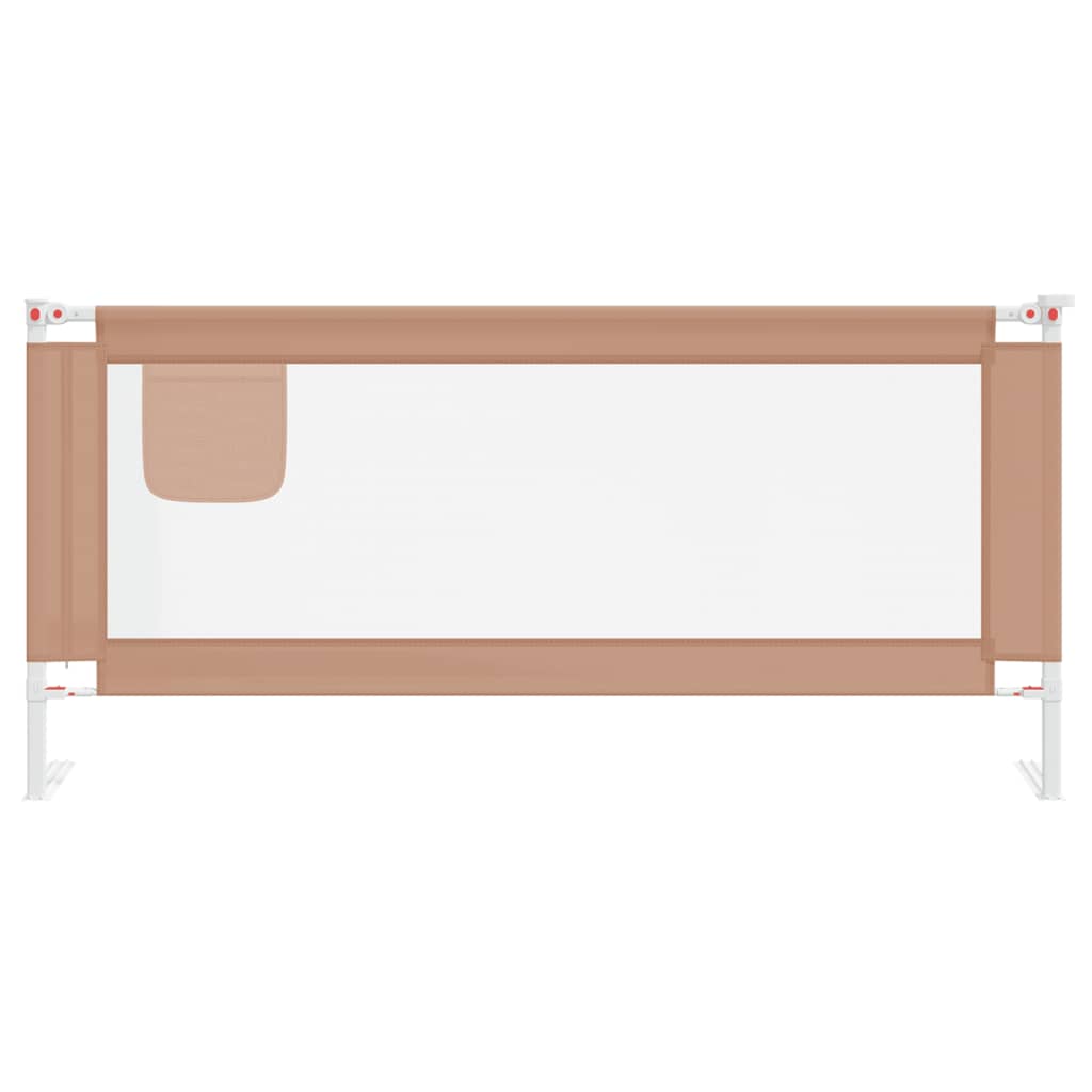 NNEVL Toddler Safety Bed Rail Taupe 200x25 cm Fabric