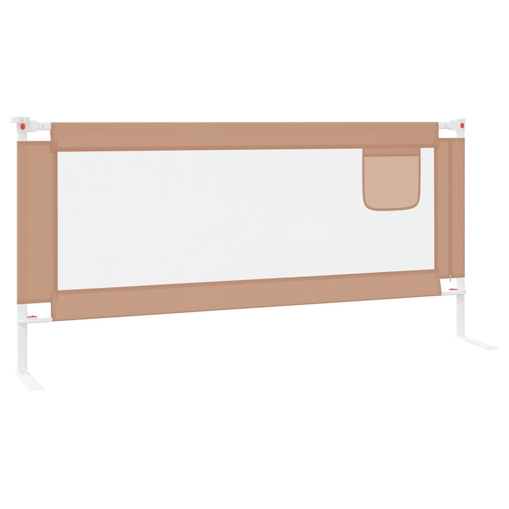 NNEVL Toddler Safety Bed Rail Taupe 200x25 cm Fabric