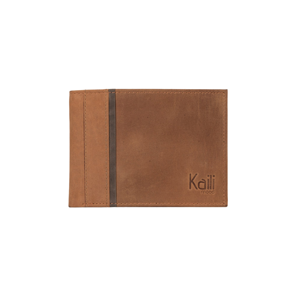 K12204UB | Portafogli Uomo in Vera Pelle pieno fiore, Naked. Colore Cuoio. Protezione RFID. Dimensioni da chiuso: cm 12,5 x 9,5 x 2. Confezione: Scatola regalo fondo/coperchio