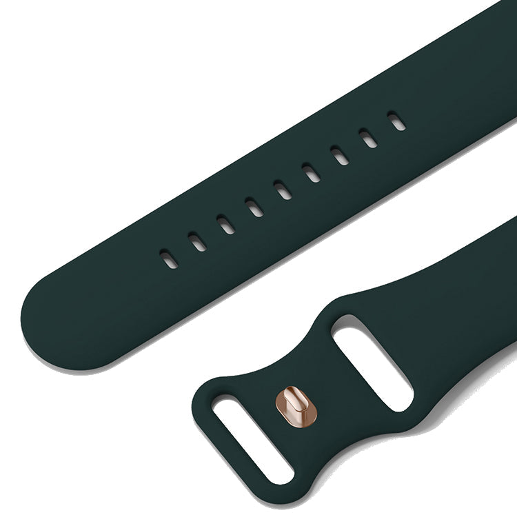 Silicone Sports Band Royal Green with Gold Pin - The Noosa Small - Compatible with Apple Watch Size 38mm to 41mm-1