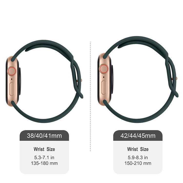 Silicone Sports Band Royal Green with Gold Pin - The Noosa Small - Compatible with Apple Watch Size 38mm to 41mm-2