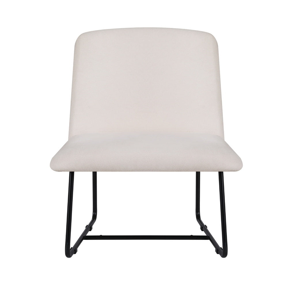NNEDSZ Artiss Accent Chair Armless Armchair Sled Cross Leg Beige