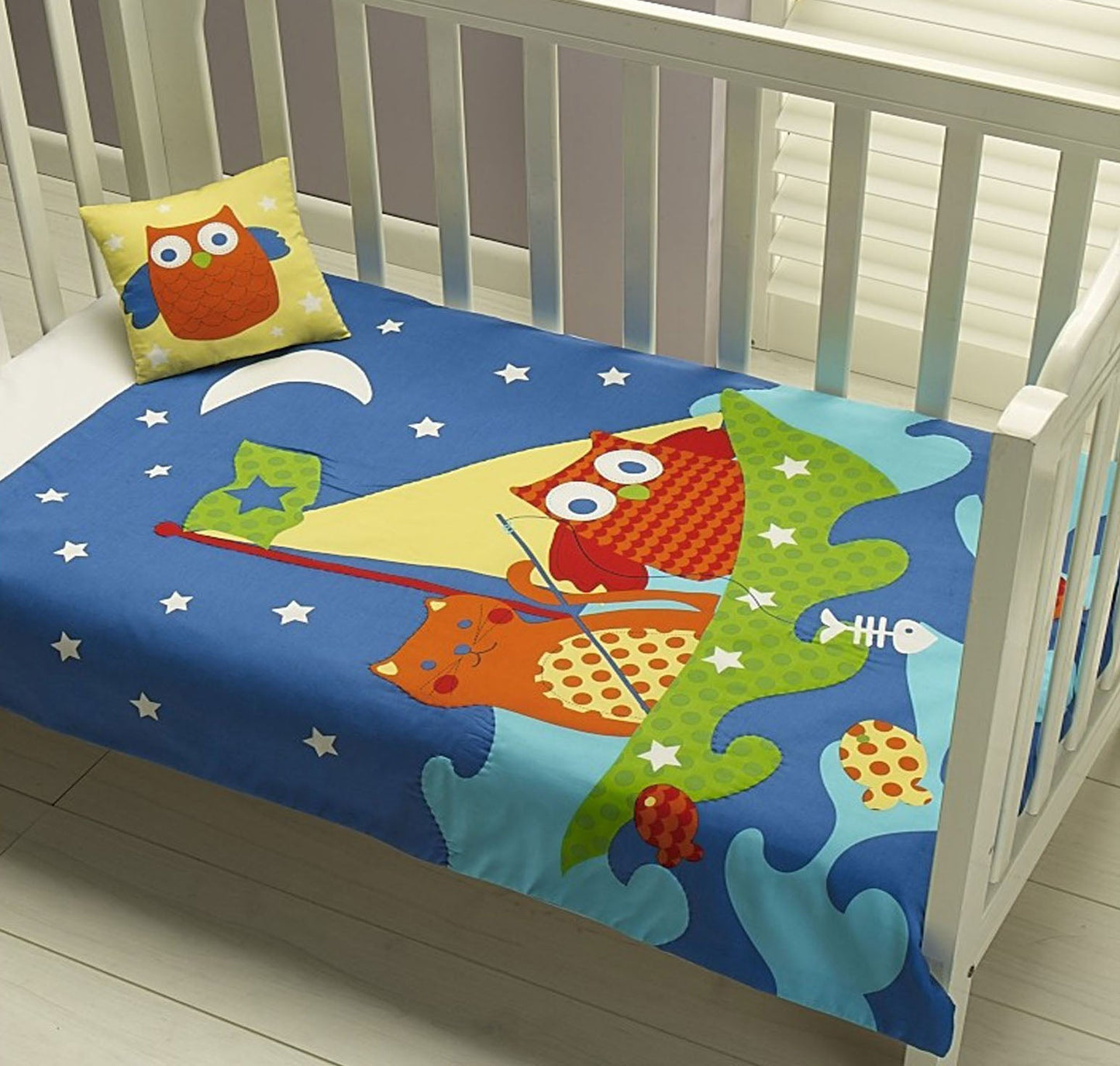 NNEDSZ Jiggle & Giggle Owl Cat Comforter + Cushion