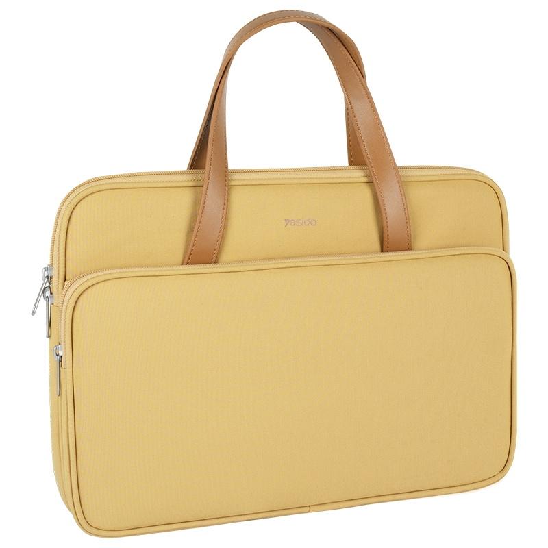NNEDSZ Waterproof Oxford Cloth Laptop Bag - 14 Inch - Yellow