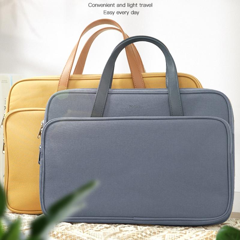 NNEDSZ Waterproof Oxford Cloth Laptop Bag - 14 Inch - Yellow